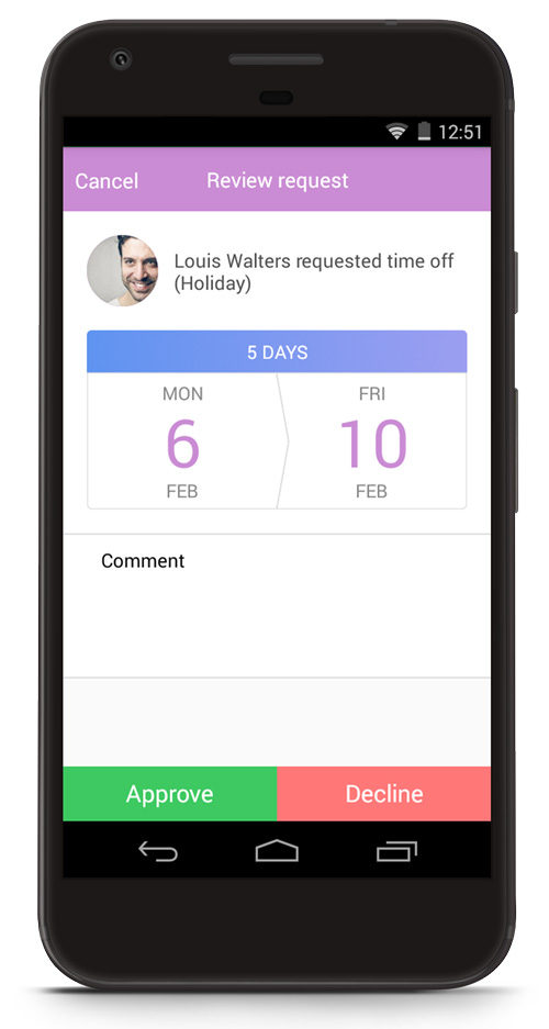 Android HR app - HR tasks