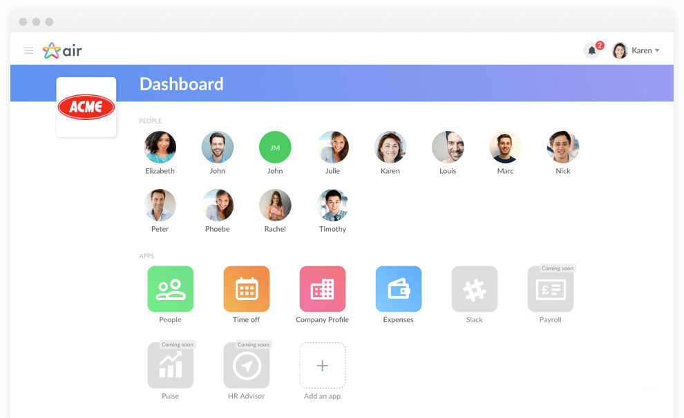 air partners hr dashboard